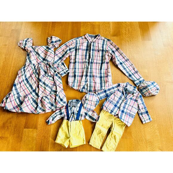 Gymboree Easter Family Matching Pastel Plaid Outfits